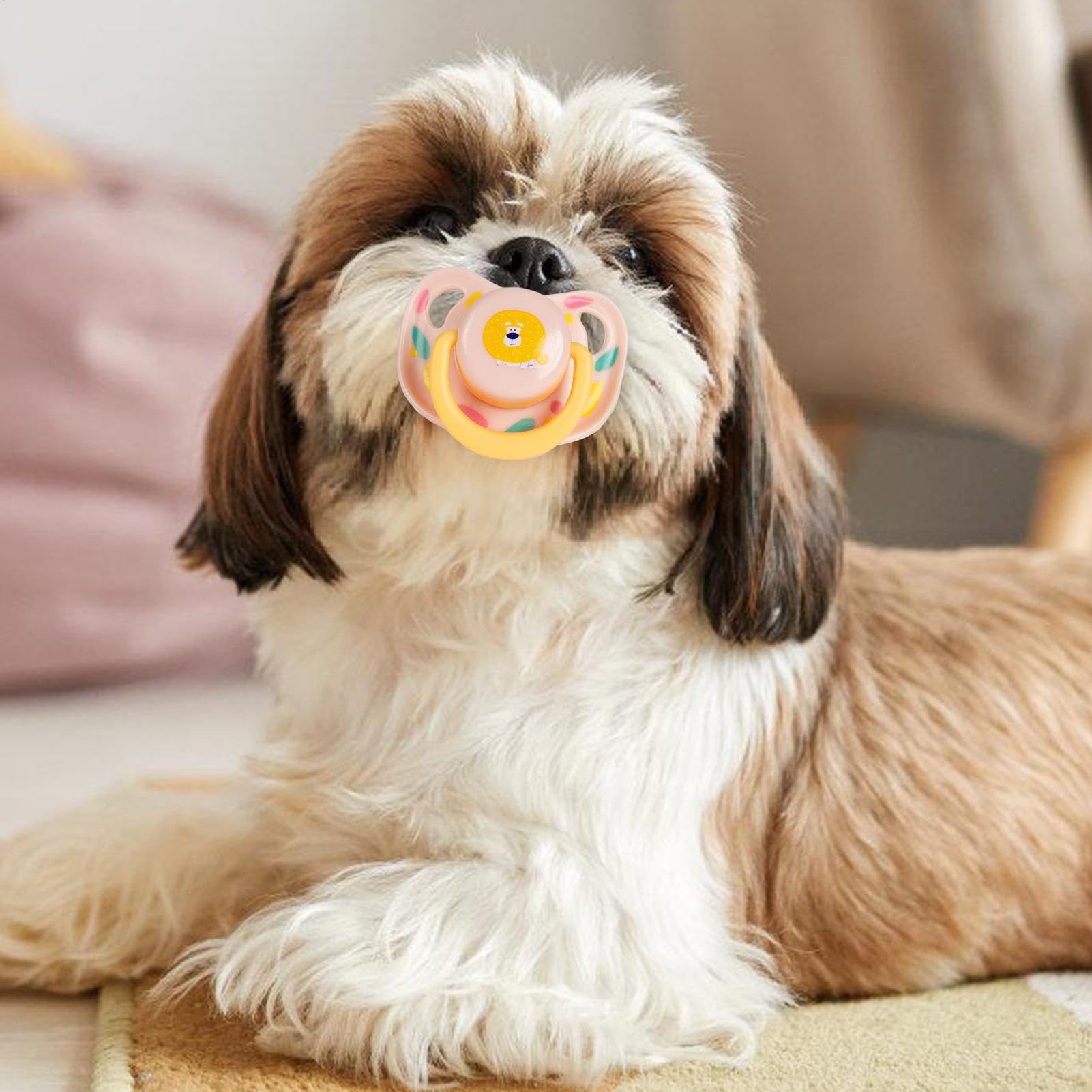 Sucette Apaisante En Silicone Pour Chiot Et Chaton - Jouet à Mâchonner Anti-Stress - Avec Étui De Protection