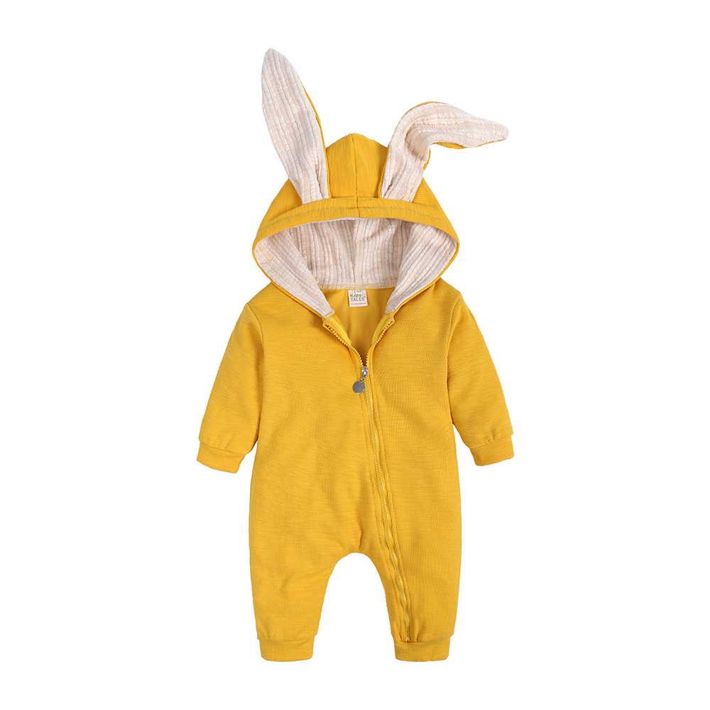 Amazon.com: Kids Tales Baby Rabbit Ear Hoody Zipper Romper Toddler