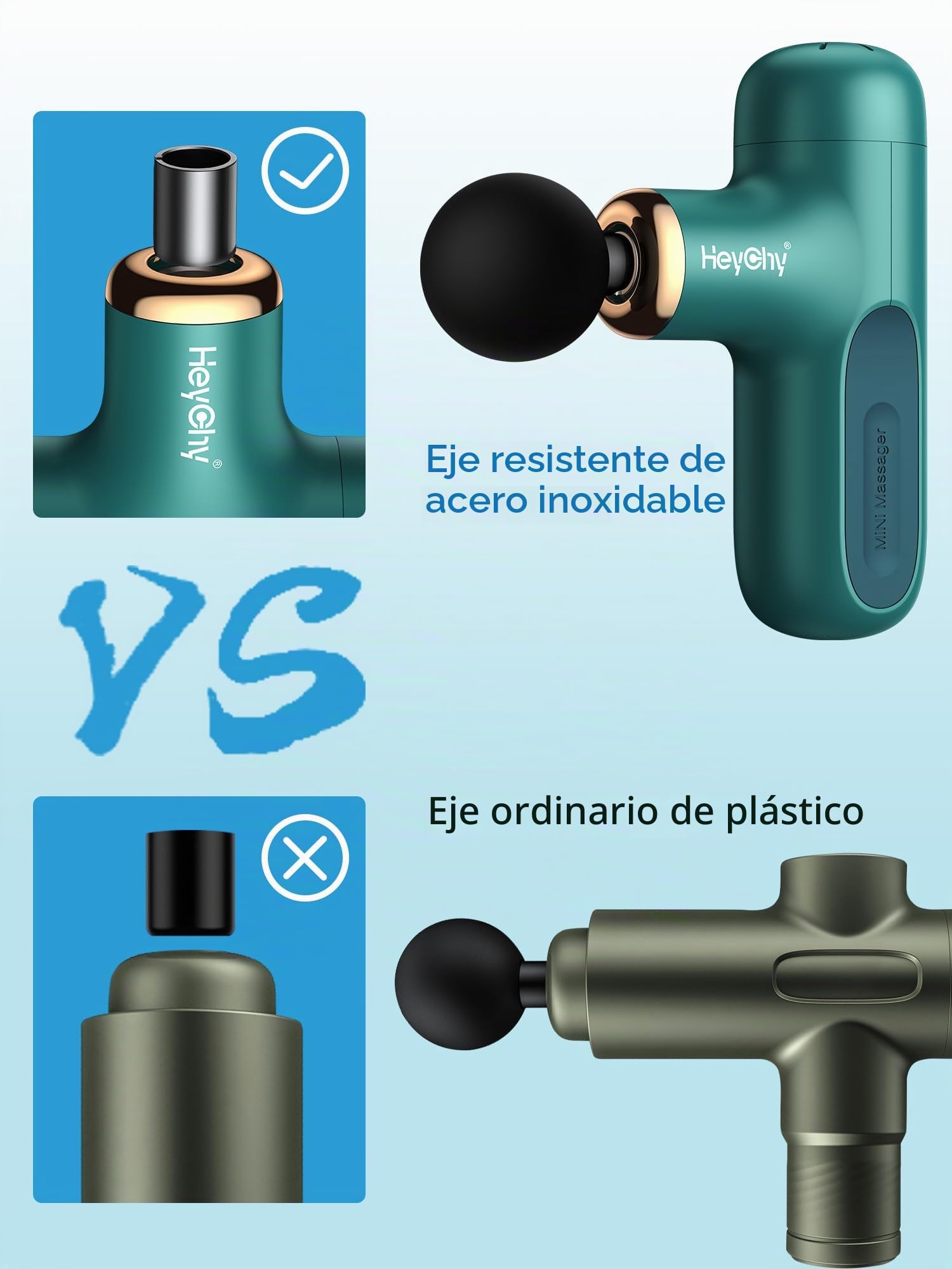 HEYCHY Súper mini pistola de masaje, masajeador muscular de percusión para tejidos profundos, pistola de masaje compacta para deportes, viajes, masajeador portátil de mano para regalos de oficina para