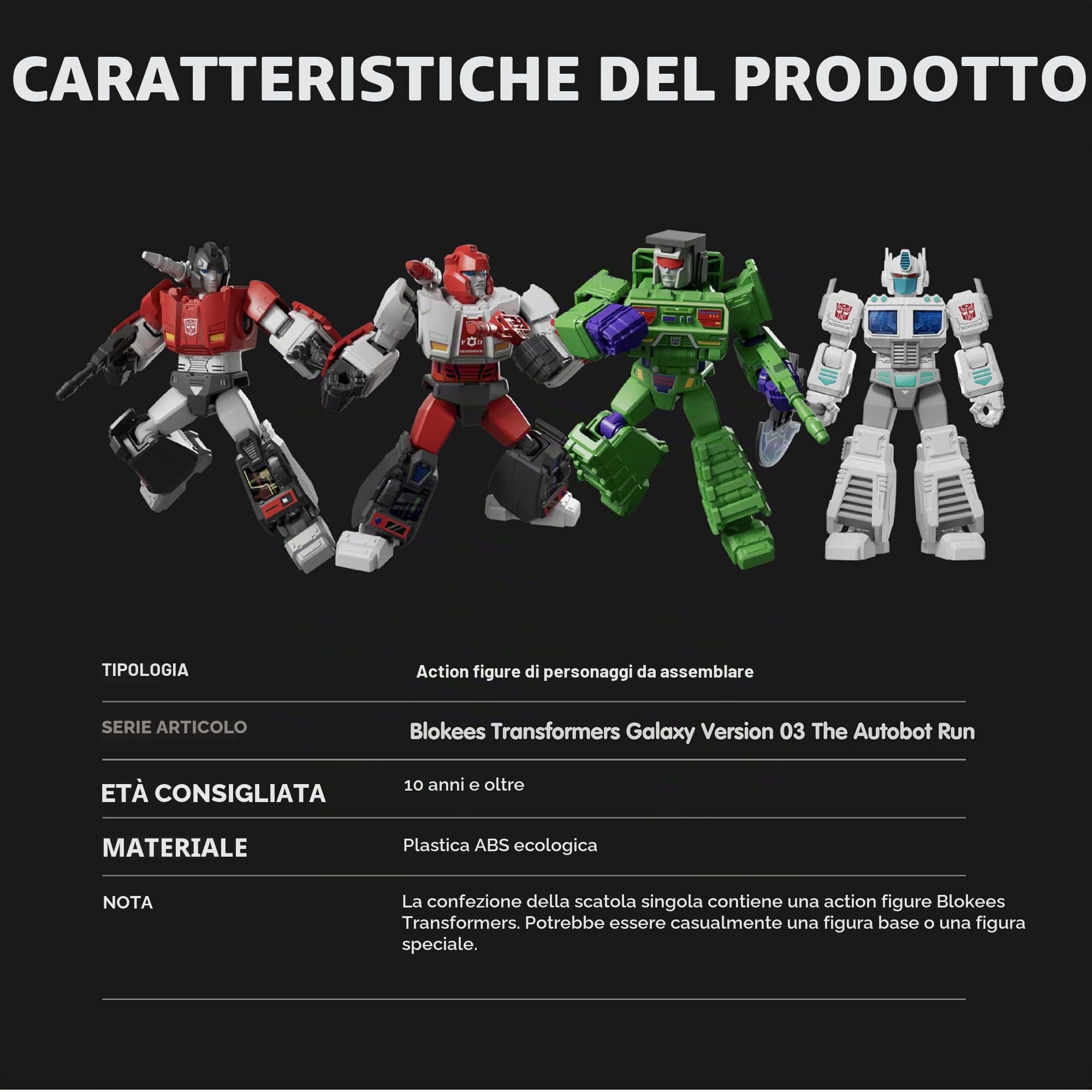 Blokees Figures - Transformers - Galaxy Version 03 - The Autobot Run