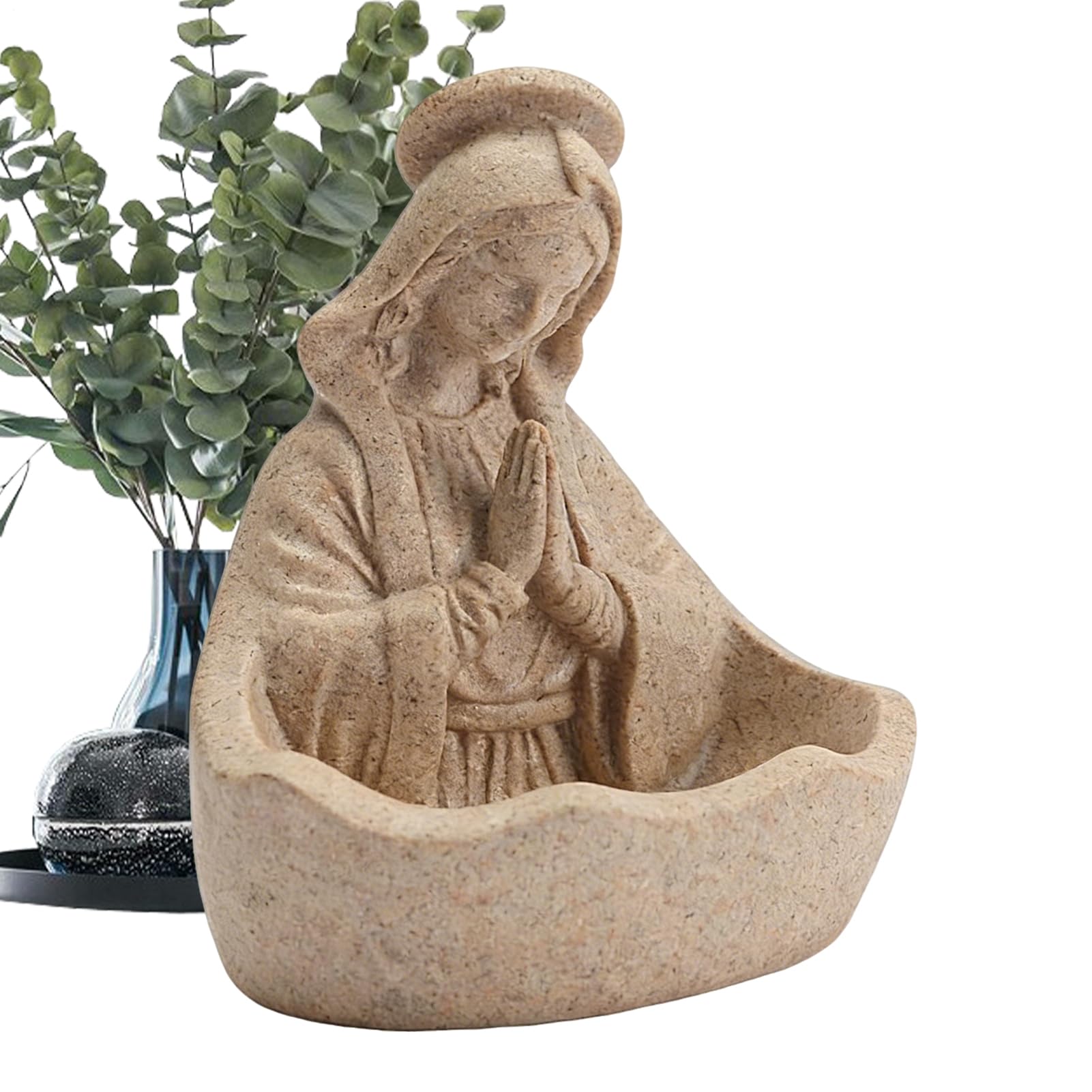 Statue Vierge Marie madonne décoration église salon résine 14 cm pour table bureau
