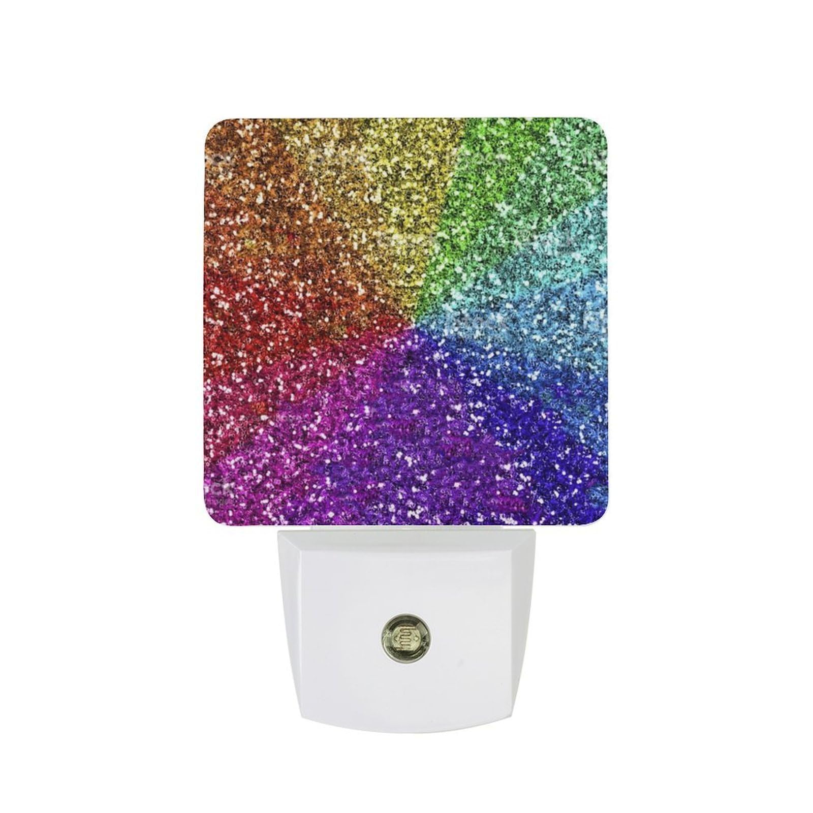 Nqrxadcrt Style Rainbow Glitter Background Night Light Plug In Wall Lights Bedside Lamp Bedrooms Home Hallways Decoration