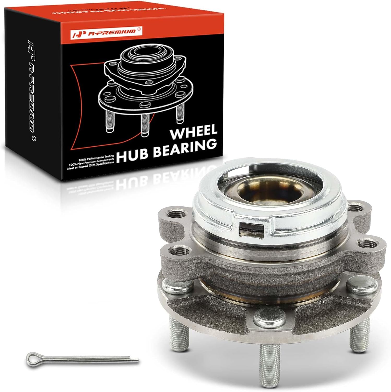 A-Premium Front Wheel Bearing and Hub Assembly with 5-Lug Compatible with Nissan Murano 2007/2009-2014, Teana II 2008-2013