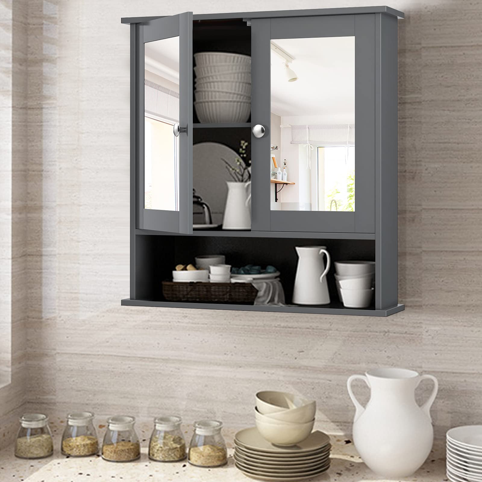 Mueble de baño, gris 2