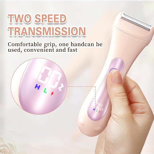 Miniatura 6 de Maquinillas de afeitar eléctricas inalámbricas para mujer, dispositivo de depilación recargable impermeable IPX7, maquinilla de afeitar facial