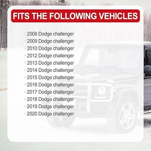 Miniatura 5 de Tapa de repuesto para tapa de puerta de llenado de combustible para Dodge Challenger 2008-2020, color negro reemplaza # 68250120AA