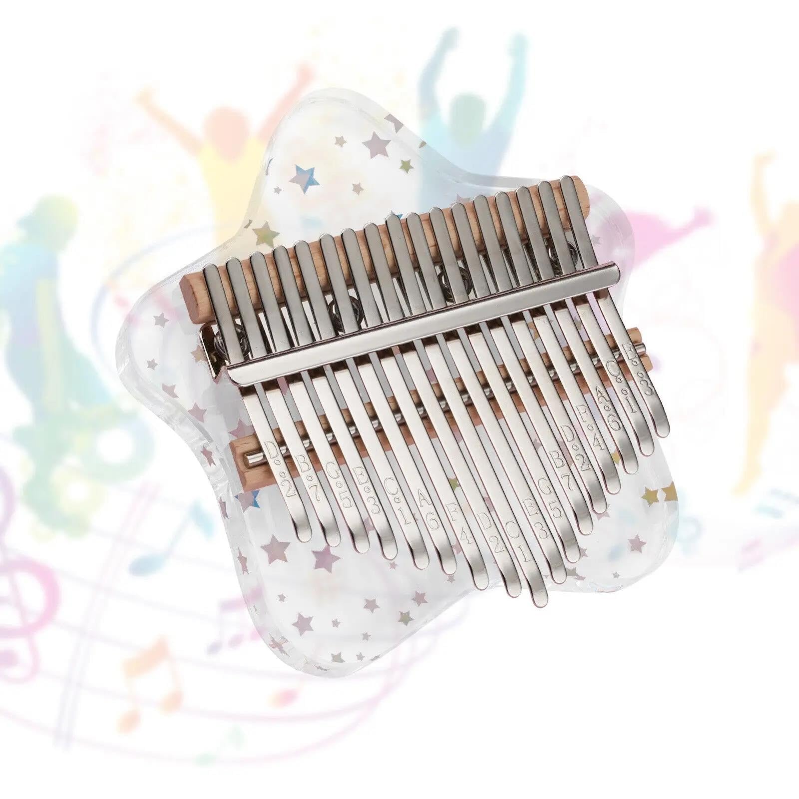 Kalimba Kalimba Dla Dorosłych Pianino Kciukowe Akrylowe 17 Klawiszy Wybór Dla Początkujących