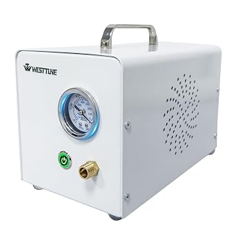 Lab Diaphragm Vacuum Pump, Portable Oilless Vacuum Filtration Pump for Laboratory Work with 2 Types of Rubber Tubes, Negative Pressure 15L/min