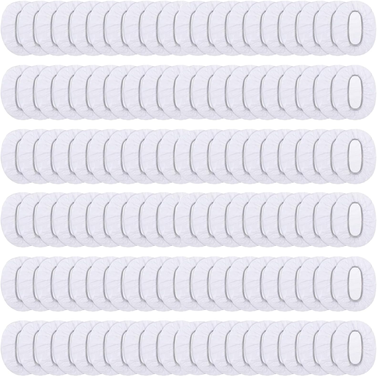 Outus 100 Pack Clear Disposable Ear Protectors Waterproof Ear Covers for Hair Dye, Shower, Bathing