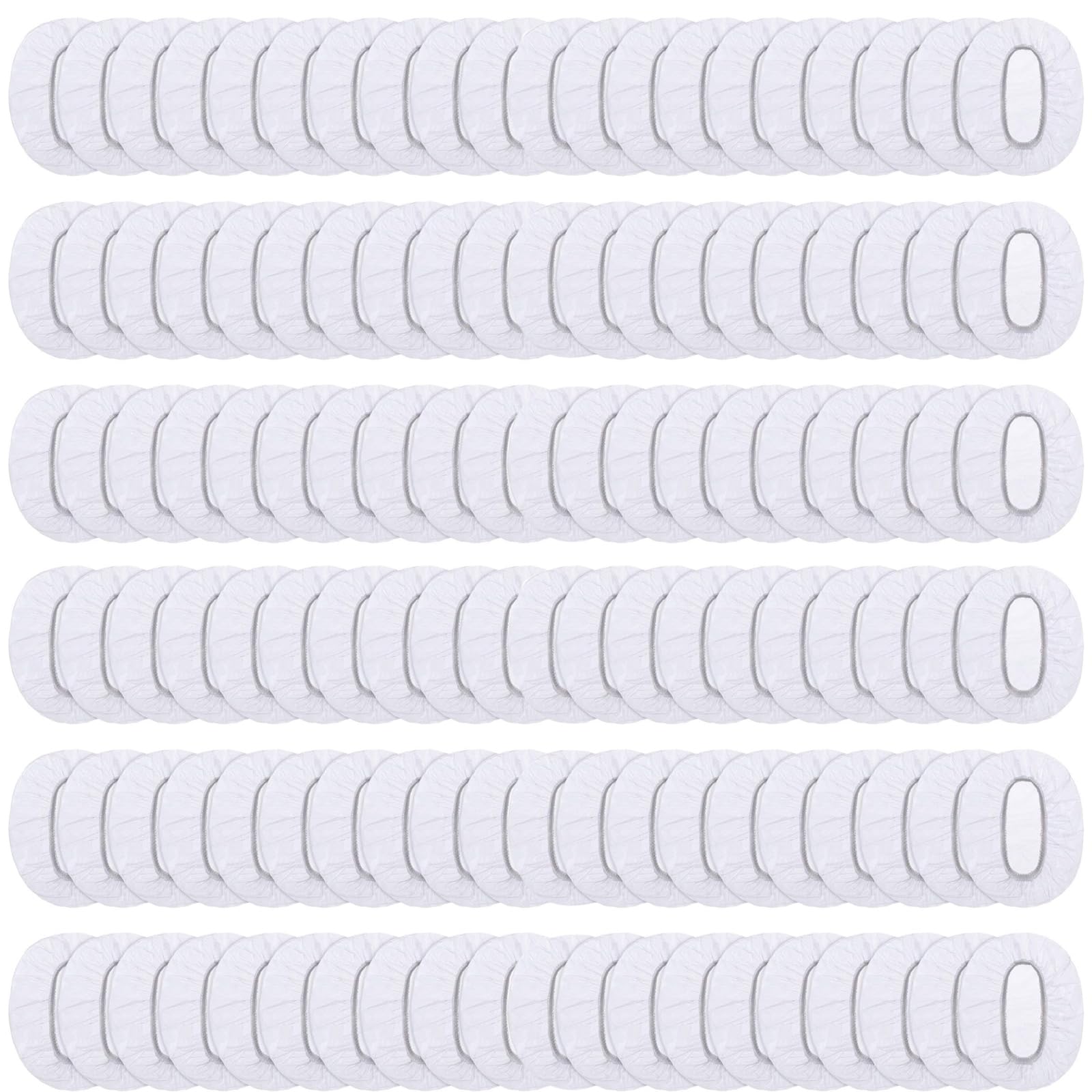 Outus 100 Pack Clear Disposable Ear Covers Plastic Waterproof Ear Protectors for Shower, Hair Dye, Bathing