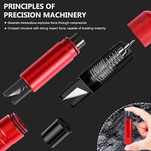 Miniatura 6 de Martillo de seguridad para automóvil, martillo de seguridad, martillo de vidrio seguro bajo el agua, herramienta de rescate automático, cortador de