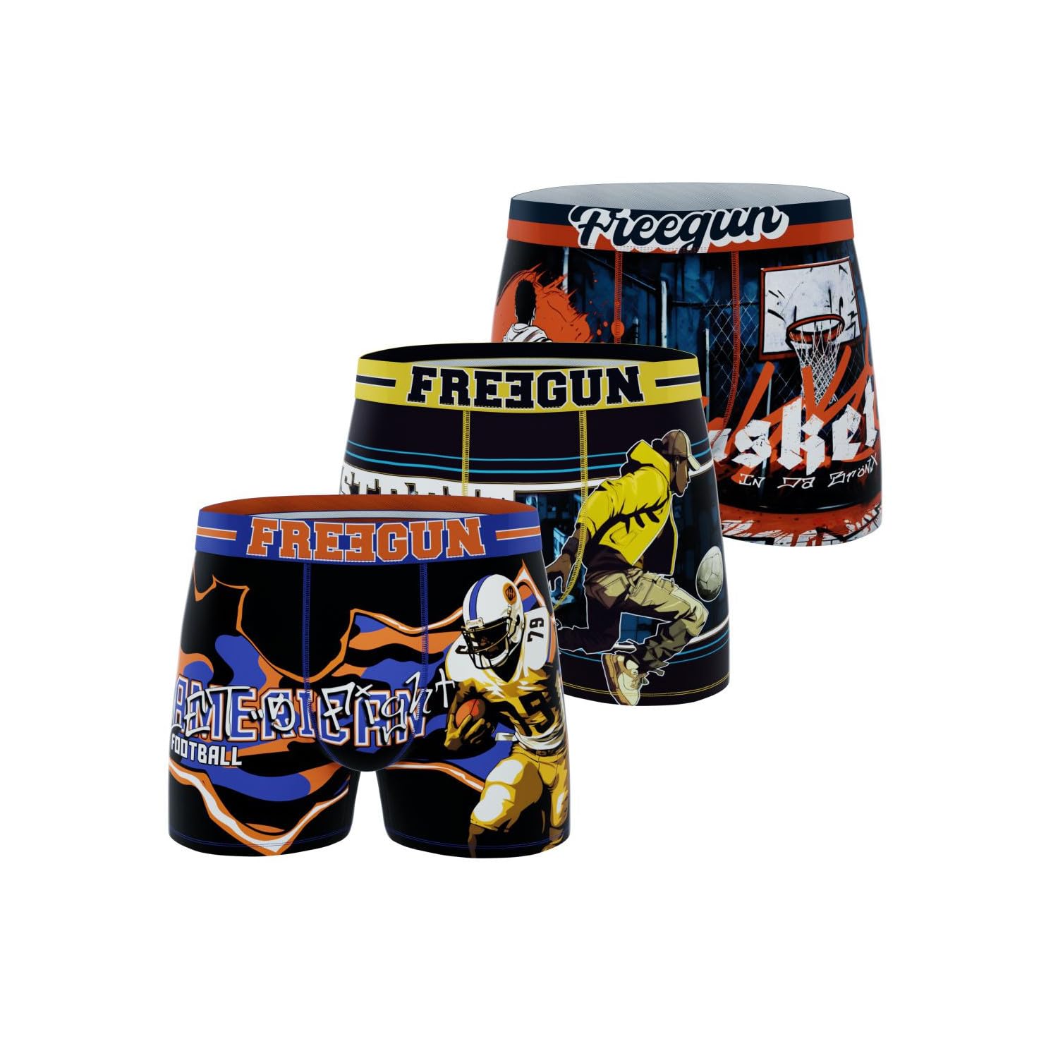 FREEGUN Herren Retroshorts (3er Pack)