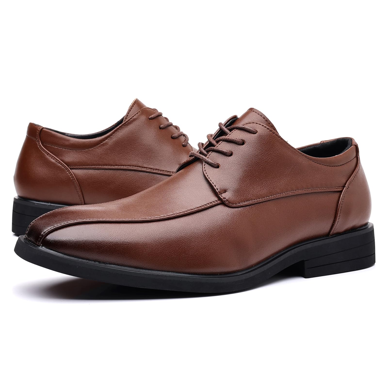 DADAWEN Chaussure Oxford pour Hommes Chaussures Homme Ville Costume Mariage Bureau Marron 42
