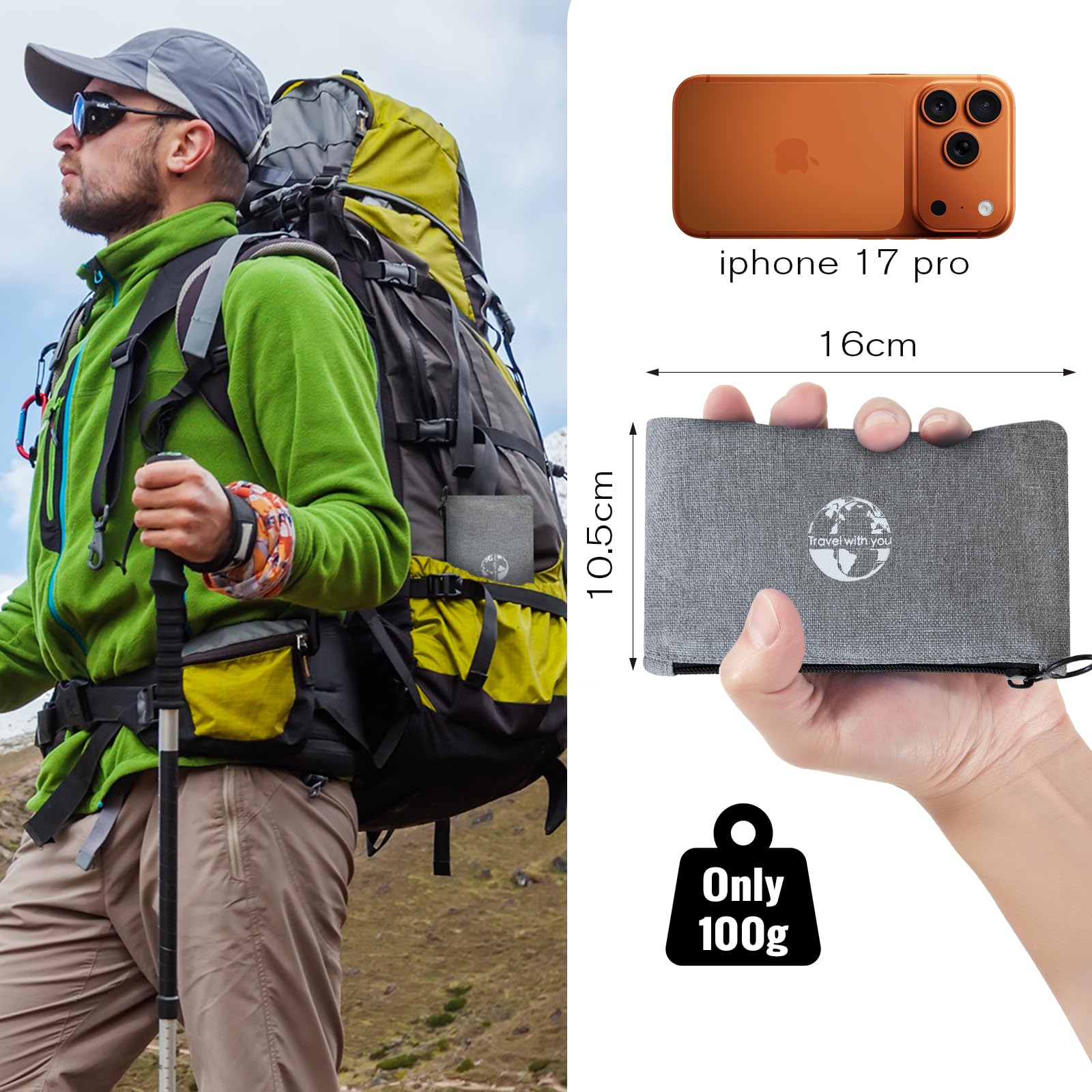 JetsCush Cuscino da Campeggio Leggero e Compatto, Gonfiabile Mare e Cuscino Spiaggia da Viaggio con Supporto Ergonomico, Campeggio Accessori, Accessori Viaggio e Trekking (Turchese) - 3