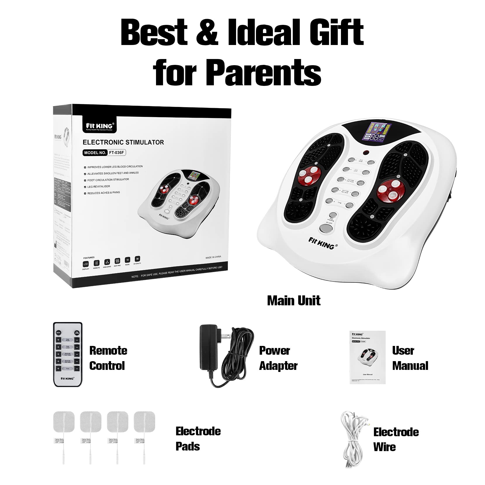 FIT KING Medic Foot Circulation Booster, Advanced Electrical Muscles