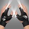 ThxToms LED Flashlight Gloves,Christmas Birthday Gifts for Men Dad Him Boyfriend Husband,Stocking Stuffers for Men, Cool Gadget Hands Free Lights for Repairing Fishing Camping