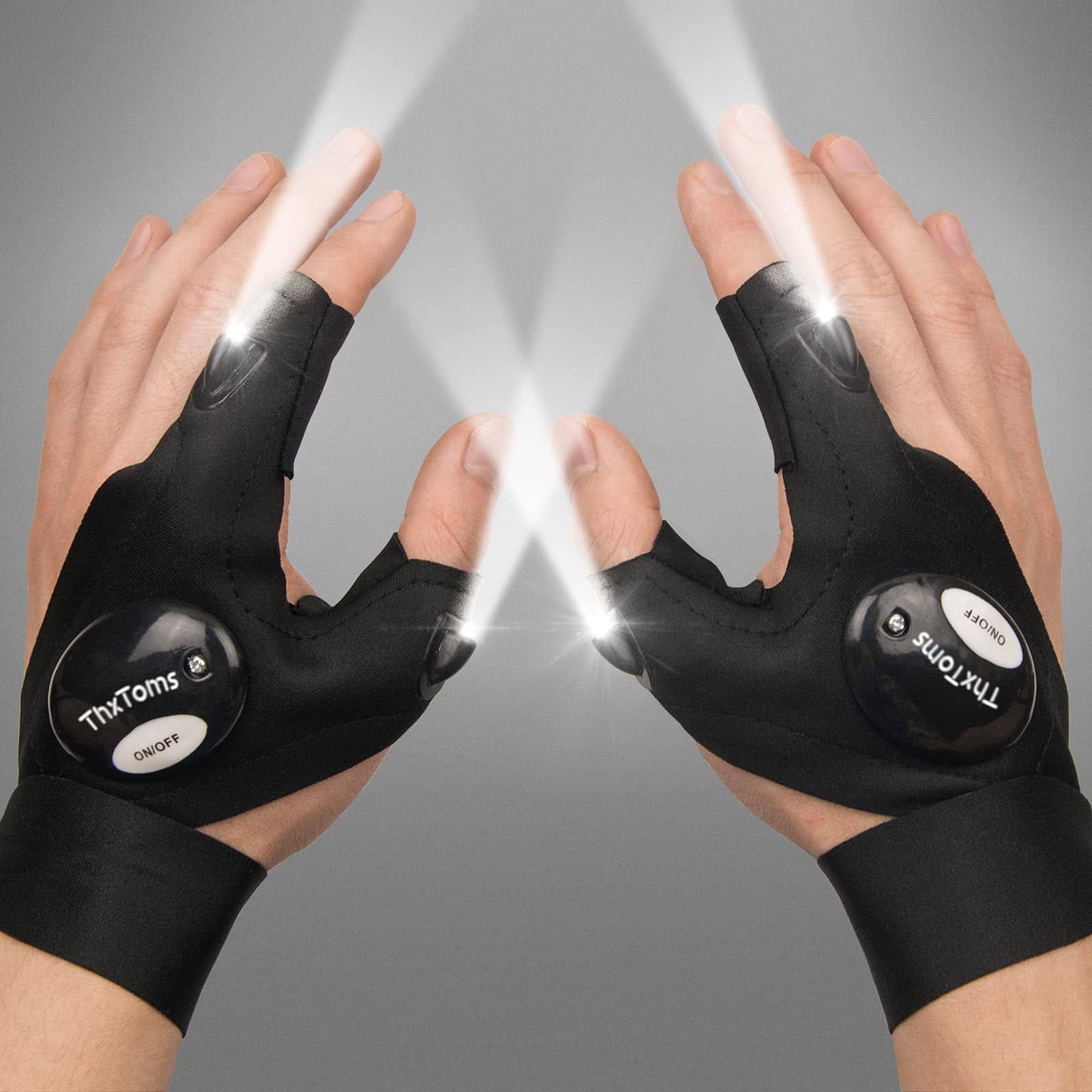 ThxToms Gifts for Men,Father s Day Gifts from Daughter Son,LED Gloves with Lights