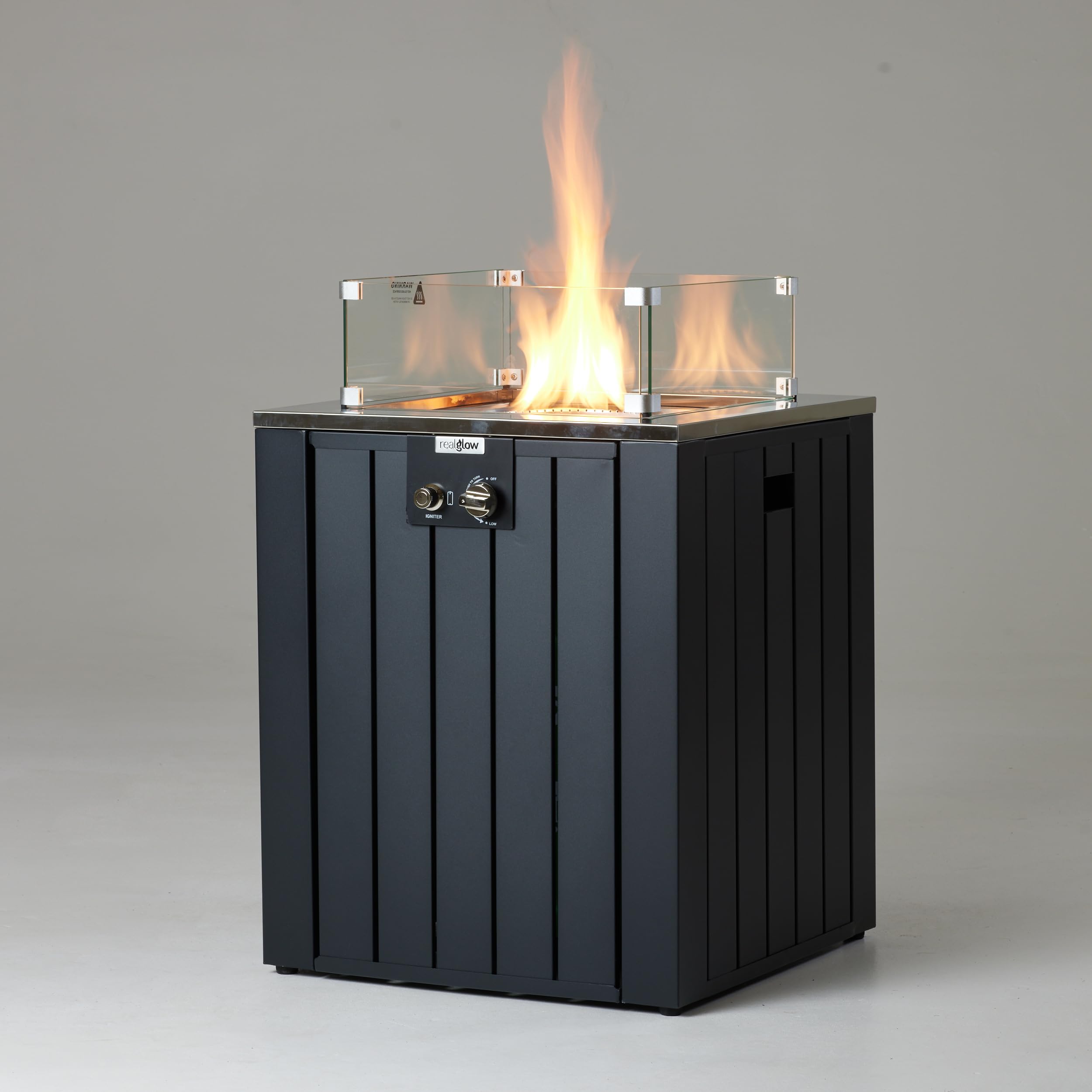 Stripe Gas Patio Heaters Outdoor with 13KW Output | Outdoor Heaters & Fire Pits for Homes and Restaurants | Patio Heater with Glass Rocks for Outdoors