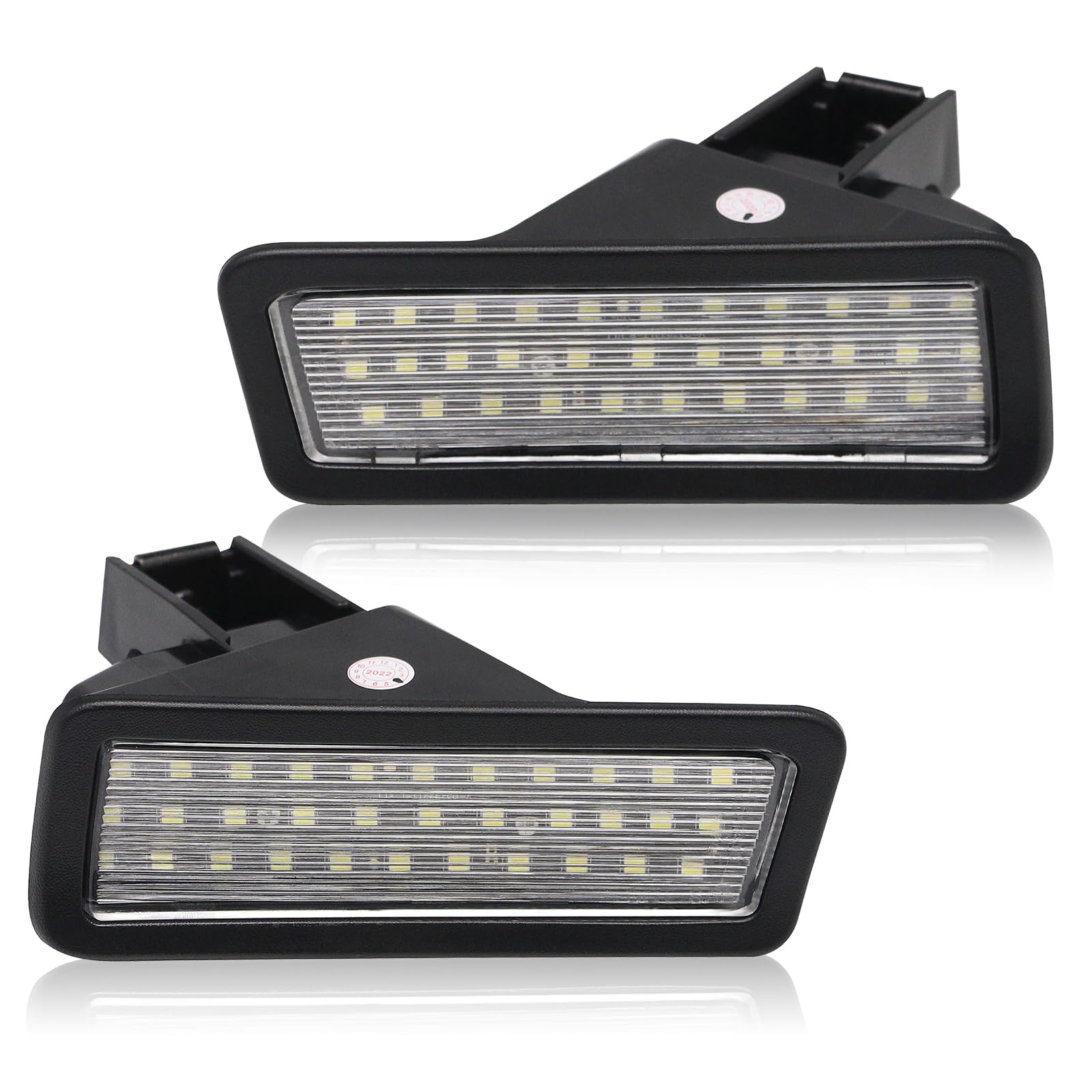 LUDARM 2Pcs 6000K White LED License Plate Light Compatible with RAM 1500 2019 2020 2021 2022 Rear Bumper Tag Lamp(NOT Compatible with Classic Models)