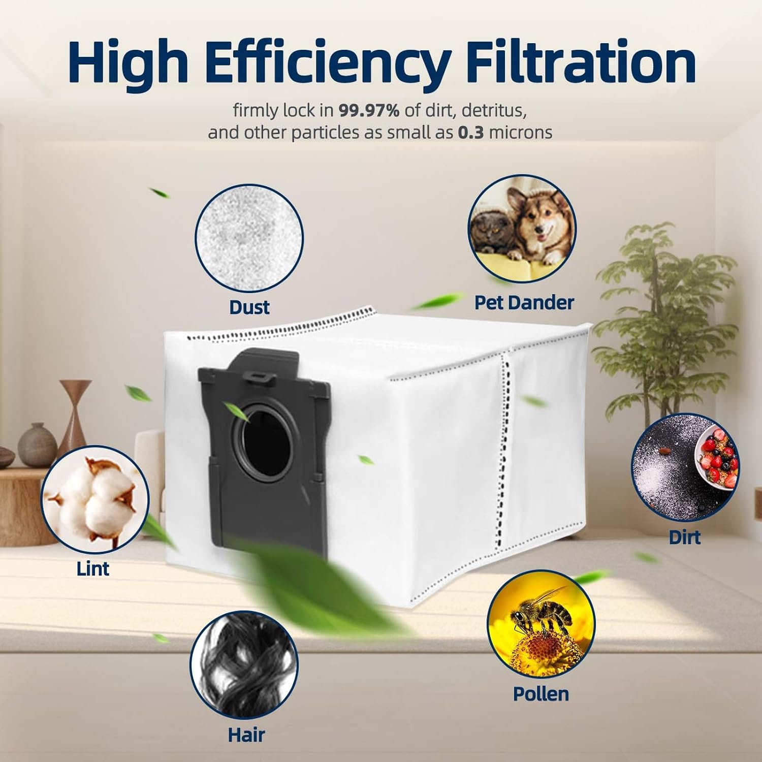 Dust Bags Compatible with L10s Ultra Robot Vacuum Cleaner