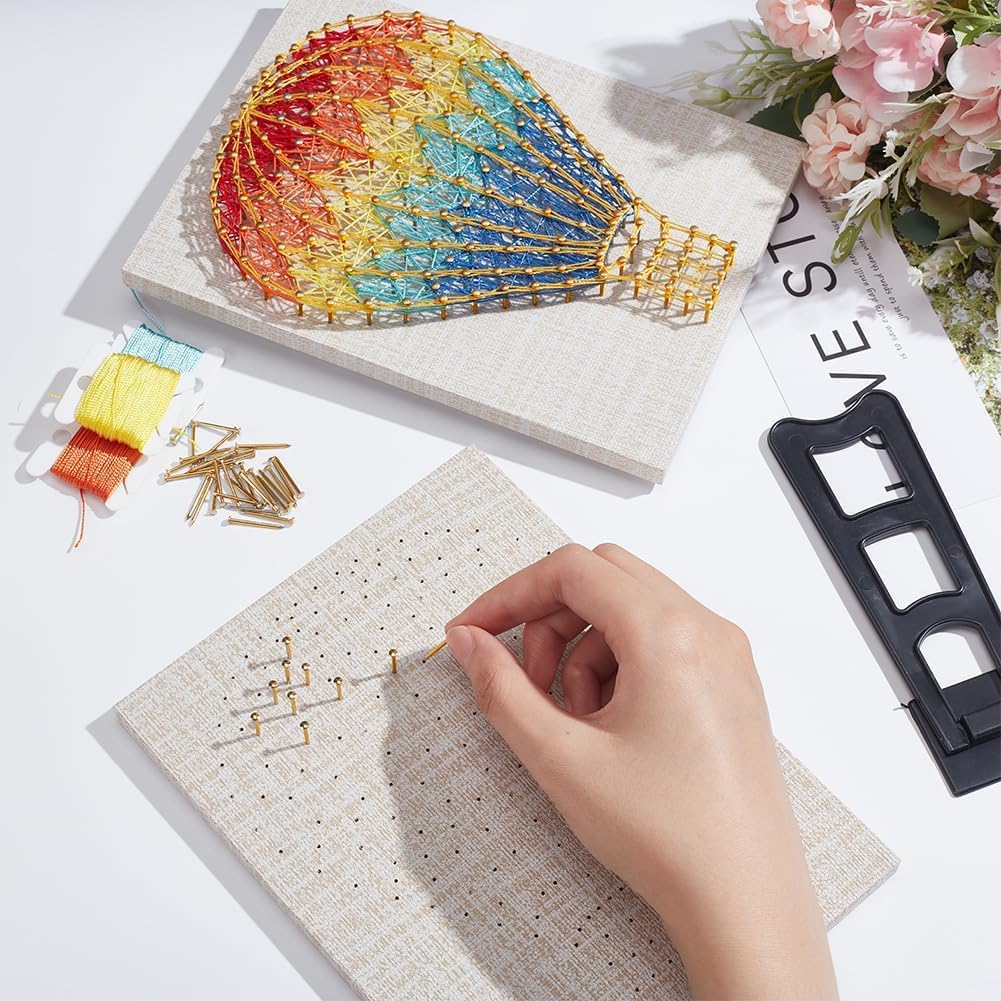 WEBEEDY String Art Crafts Kit for Beginner Adults 3D Handmade Hot Air Balloon DIY String Art Kit Art Supplies Art Craft Projects Birthday Christmas Wedding Gift Wall Decor