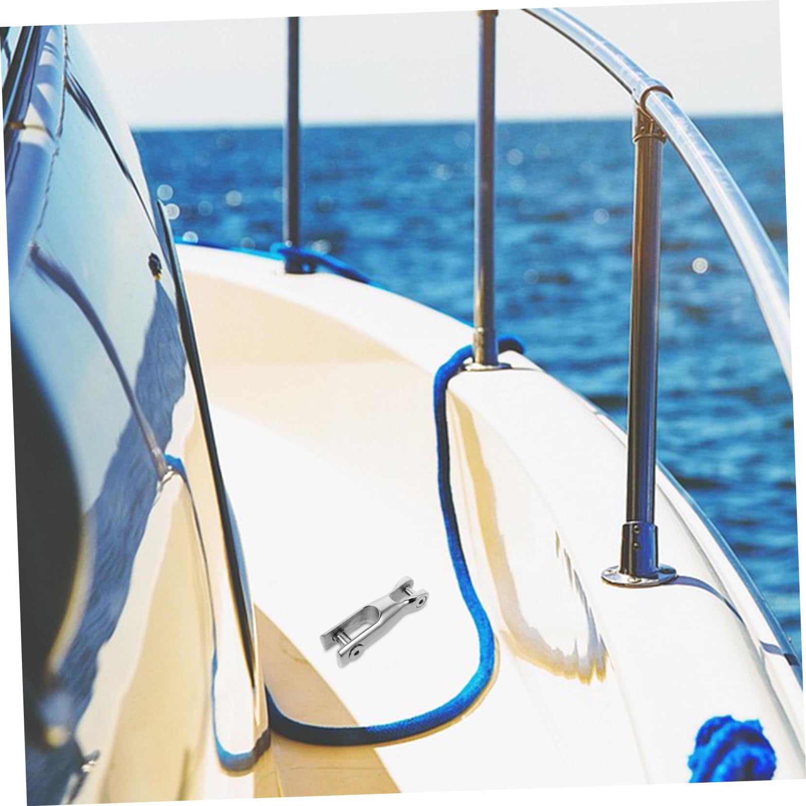 GANAZONO Edelstahl Bootsankerverbinder mit Hochleistungs Drehgelenk Schwerlastfähig Poliertes Design für Yachtanker und Schlauchbootzubehör