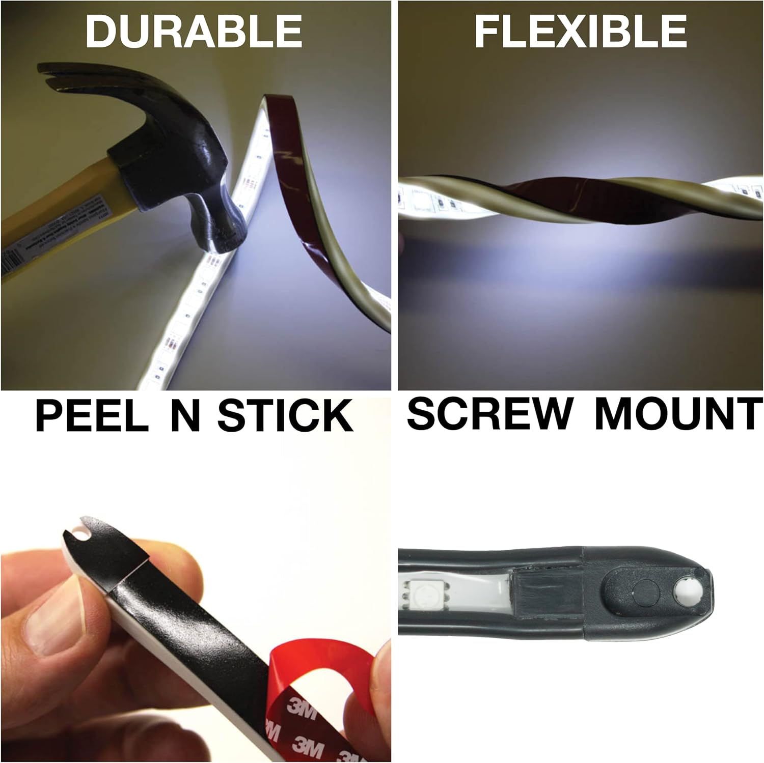 Heavy Duty LED Strip (Red, 24 Inches)