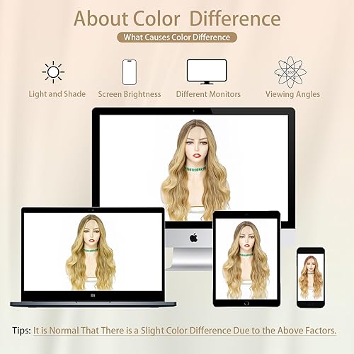 Miniatura 9 de VERNA Peluca castaño rojizo con fleco, pelucas de 26 pulgadas de largo castaño rojizo para mujer, peluca de cabello castaño castaño de aspecto