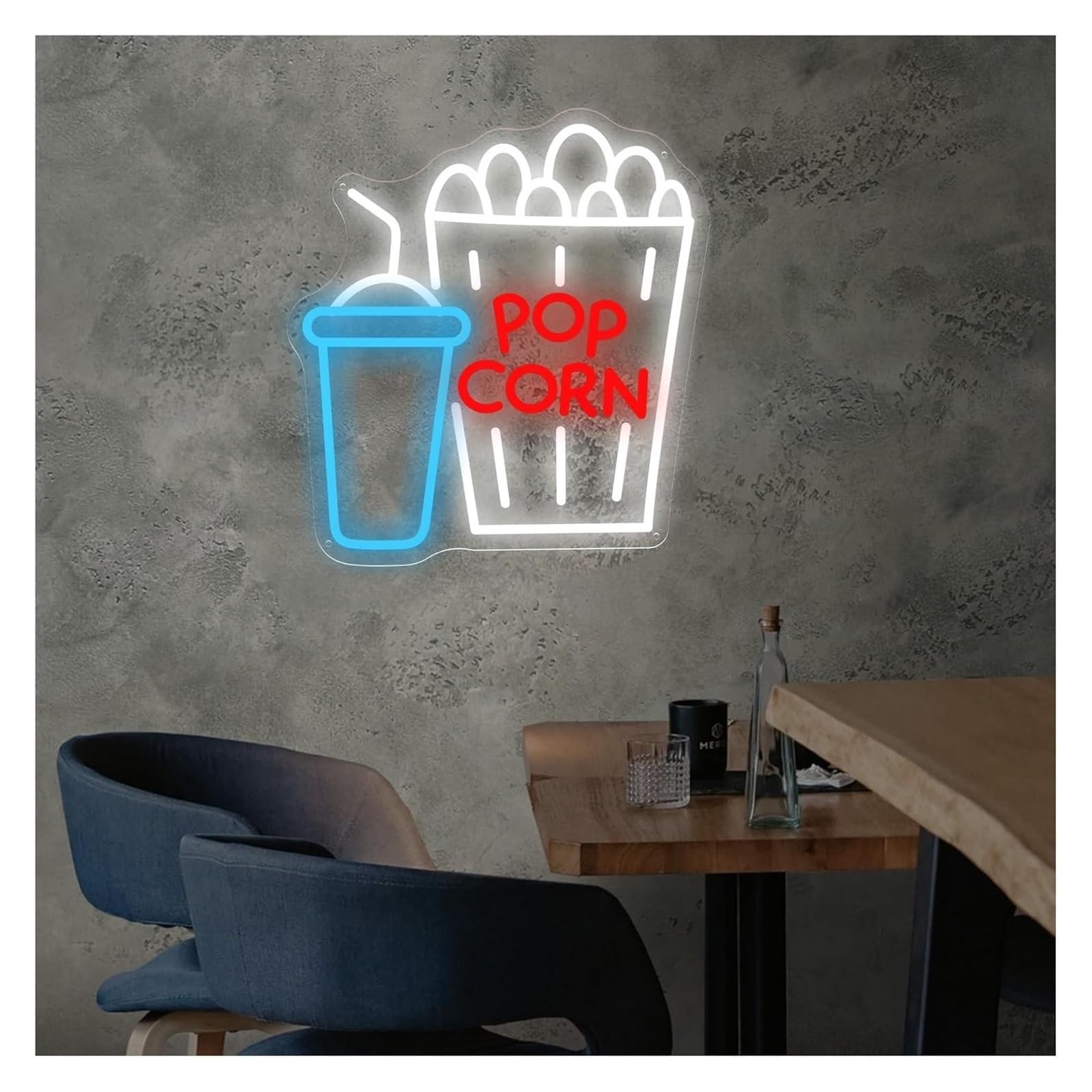 Zynther Neon lamp Neon Signs Decor Light Sign Popcorn