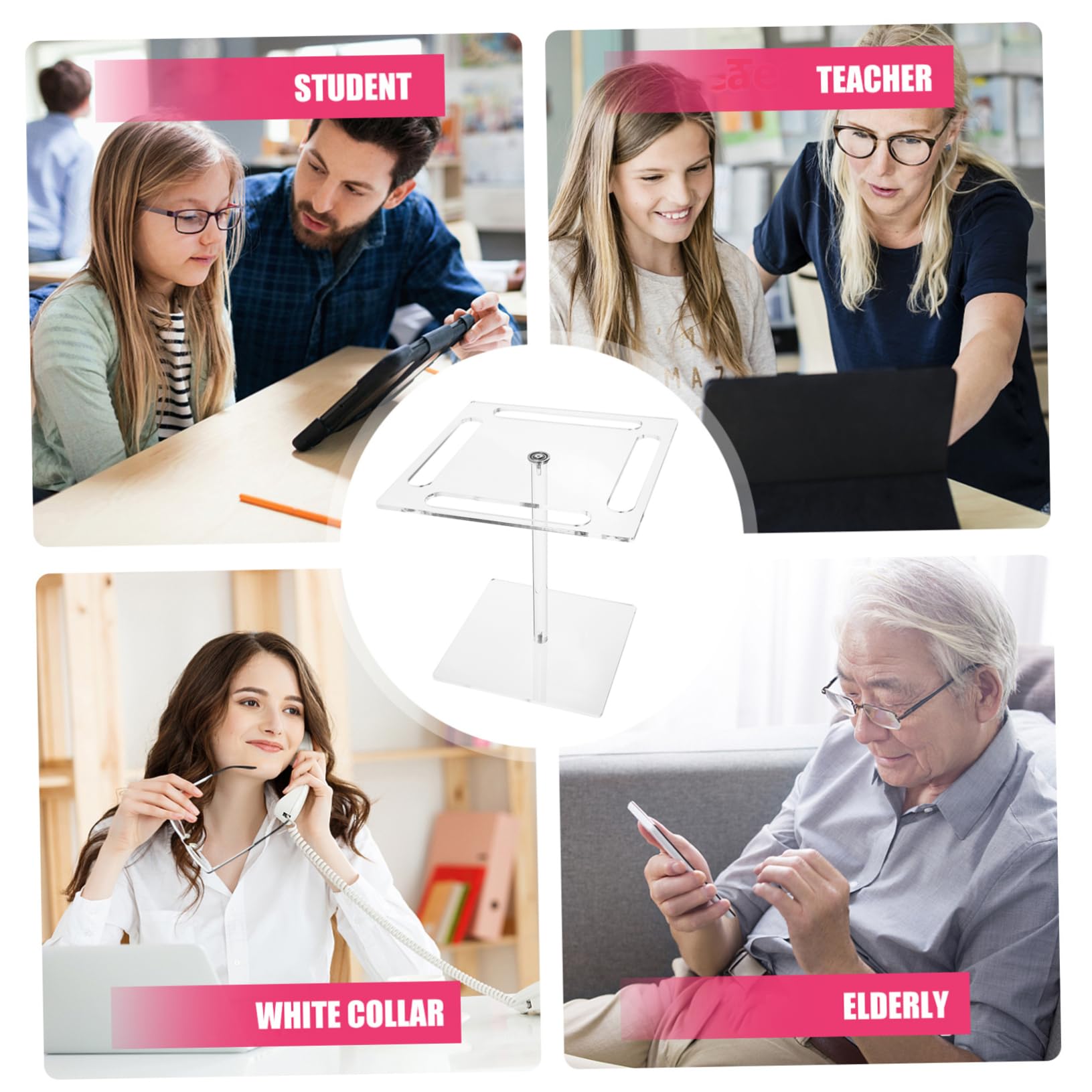 Alipis Glasses Storage Rack Stand Women Rotatable Eyeglasses Display Rack Trendy Organizer Glasses Holder Organiser Shaped Large Glasses Rack Sunglasses Holders Rotating Acrylic