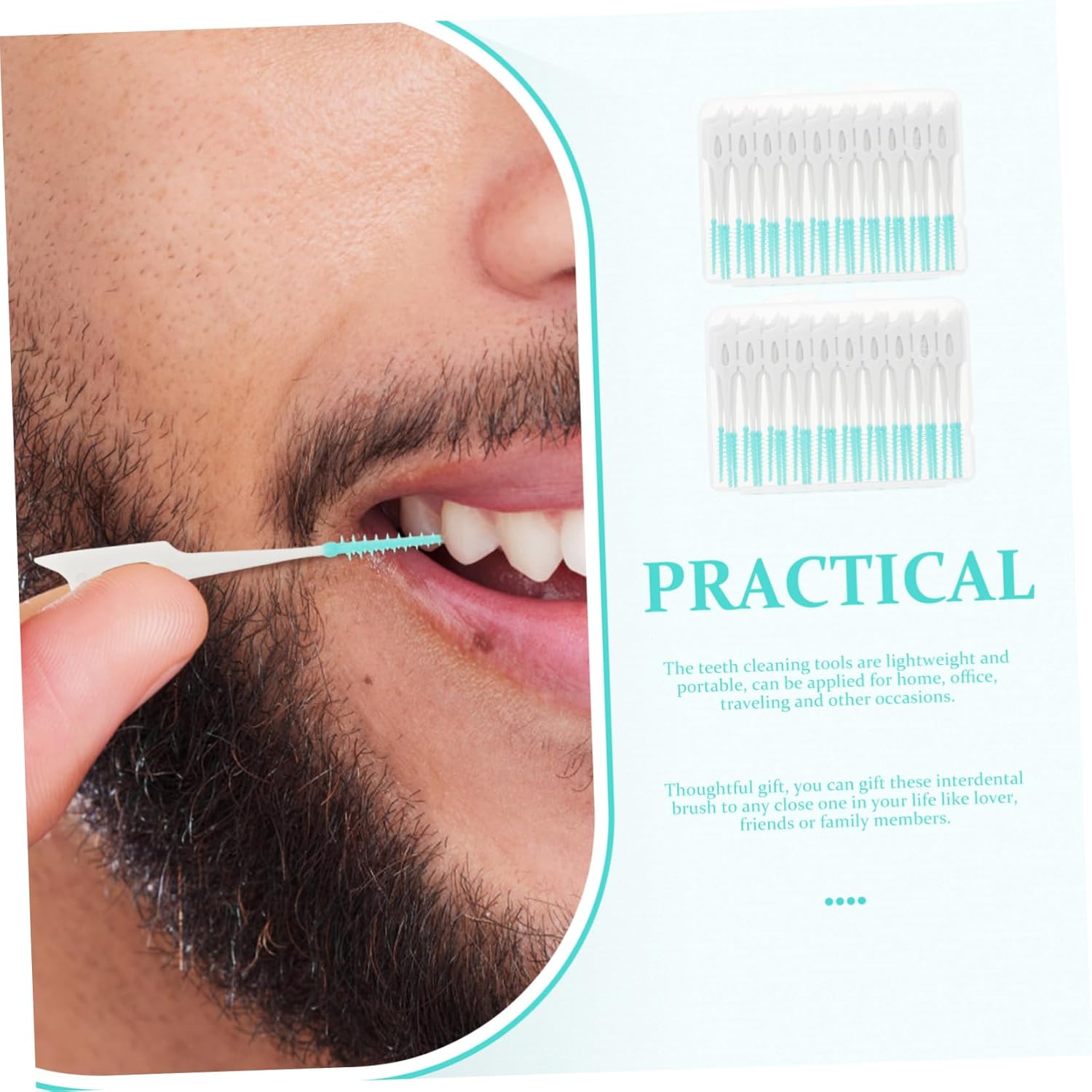 Didiseaon 400pcs Elastic Interdental Brushes for Cleaning Flexible Tools for Gums and Care for and Oral