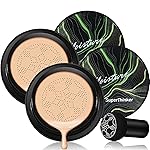 Air Cushion CC Cream Mushroom Head Foundation, Moisturizing BB Cream Makeup Long Lasting Matte Concealer (2 PCS Natural)