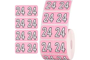 500pc 2024 Year Stickers: 3/4x1-1/2" Color Labels