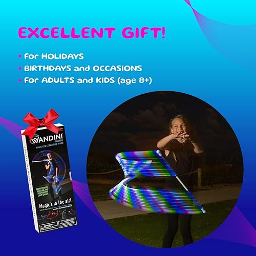 Miniatura 5 de Glow.0 Varita mágica plegable LED de levitación  Varita flotante recargable por USB  Varita de luz LED con 22 modos de luz de color  Varita de