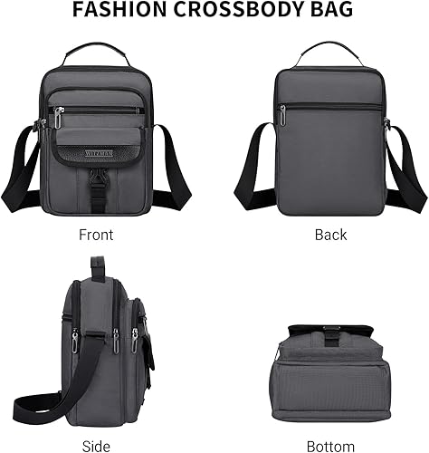 Miniatura 8 de WITZMAN Bolsos cruzados para hombre, bolso de hombro de viaje, ligero, bolso pequeño casual para trabajo, viajes