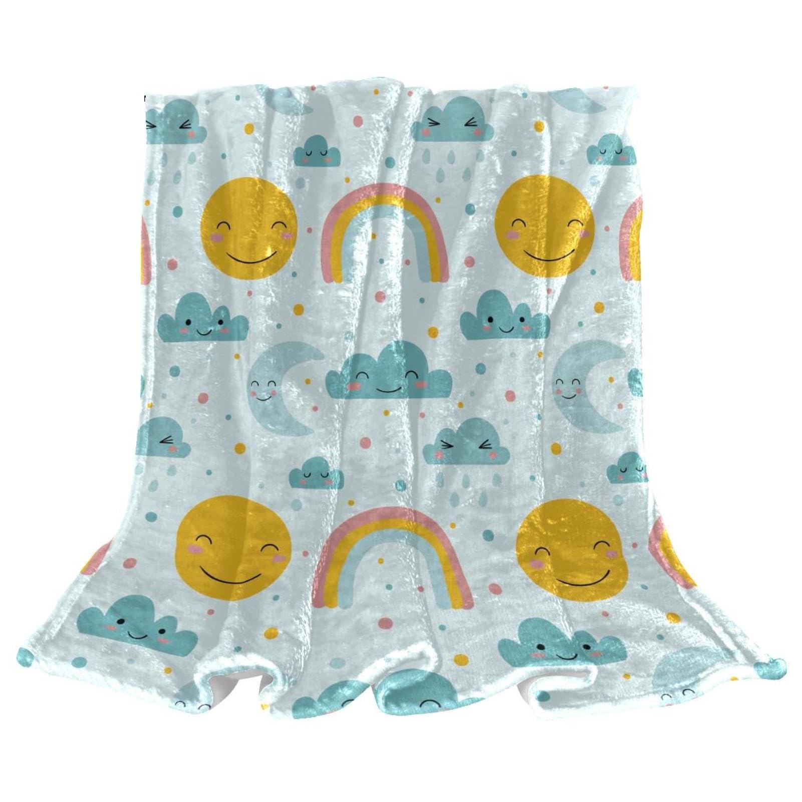 Couverture de Lit Polaire Nuage de Lune Plaid Luxueux Salon 150x200