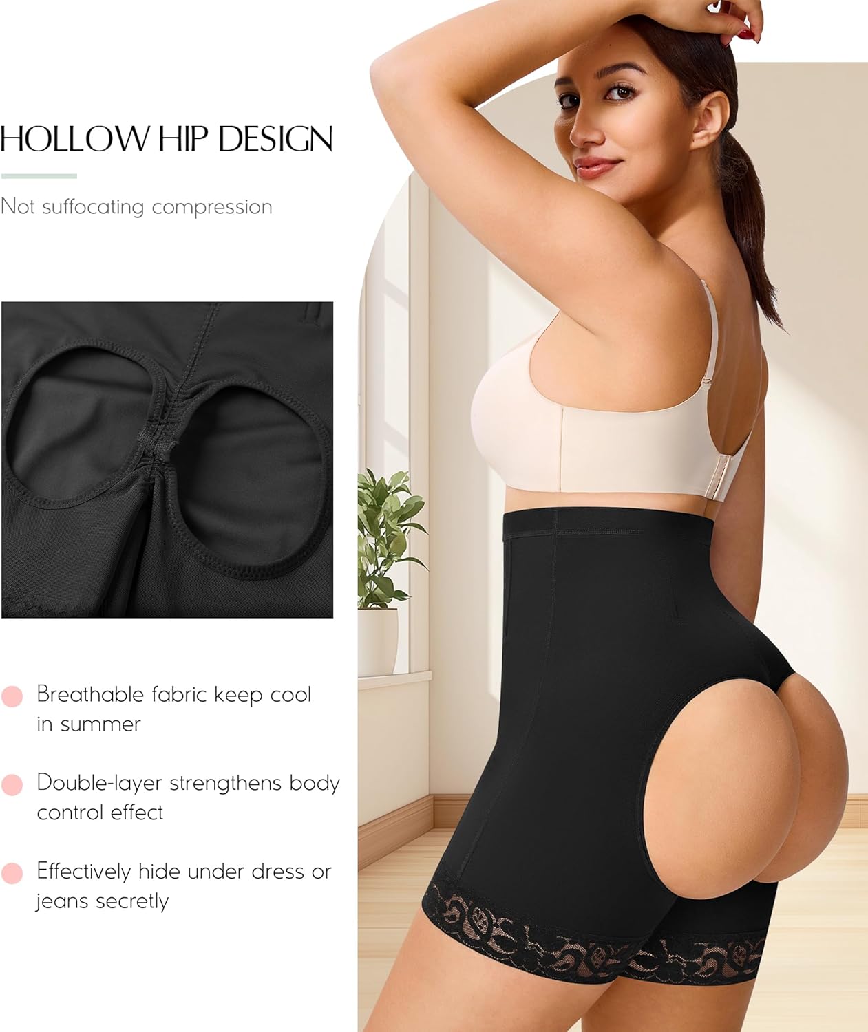 MERYOSZ Shapewear Shorts Tummy Control Underwear Butt Lifting Panties Shapewear High Waisted Faja Body Shaper Girdle - Image 3