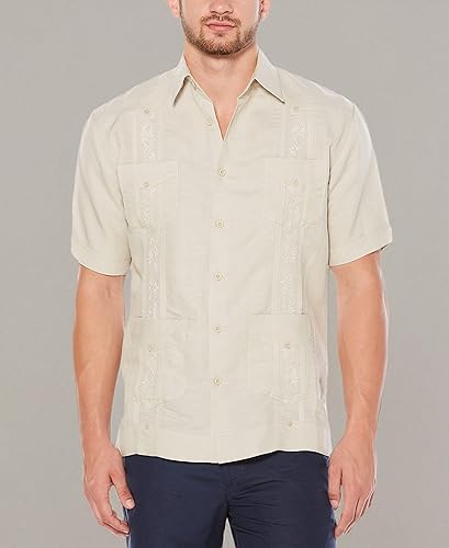 Miniatura 4 de Cubavera Camisa Guayabera bordada de manga corta para hombre