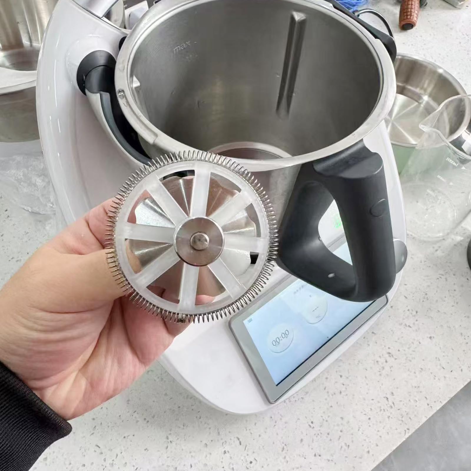 Stainless Steel Mixer milk frother Coffee Foam Maker compatible with Thermomix TM5 TM6 foam maker compatible with Thermomix Accessories