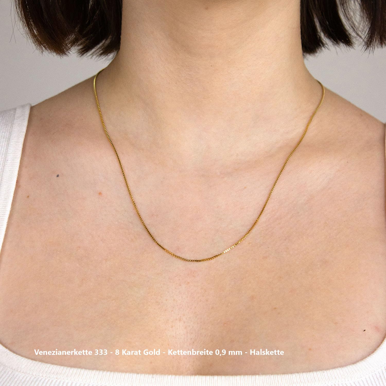 Edle Venezianerkette Halskette - 333-8 Karat Gold Juwelier Qualität