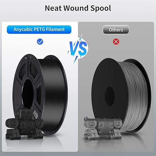 Miniatura 8 de ANYCUBIC Filamento PETG de 0.069 pulgadas, filamento de impresora 3D, precisión dimensional +- 0.001 in, dureza excepcional y duradero, impresión