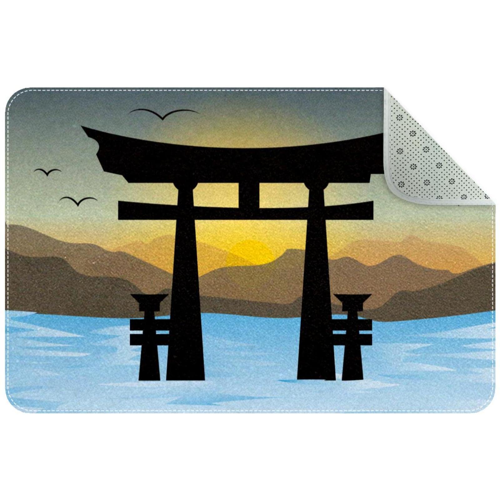 Paillasson japonais Torii antidérapant pour stopper la saleté à la porte d'entrée et au garage