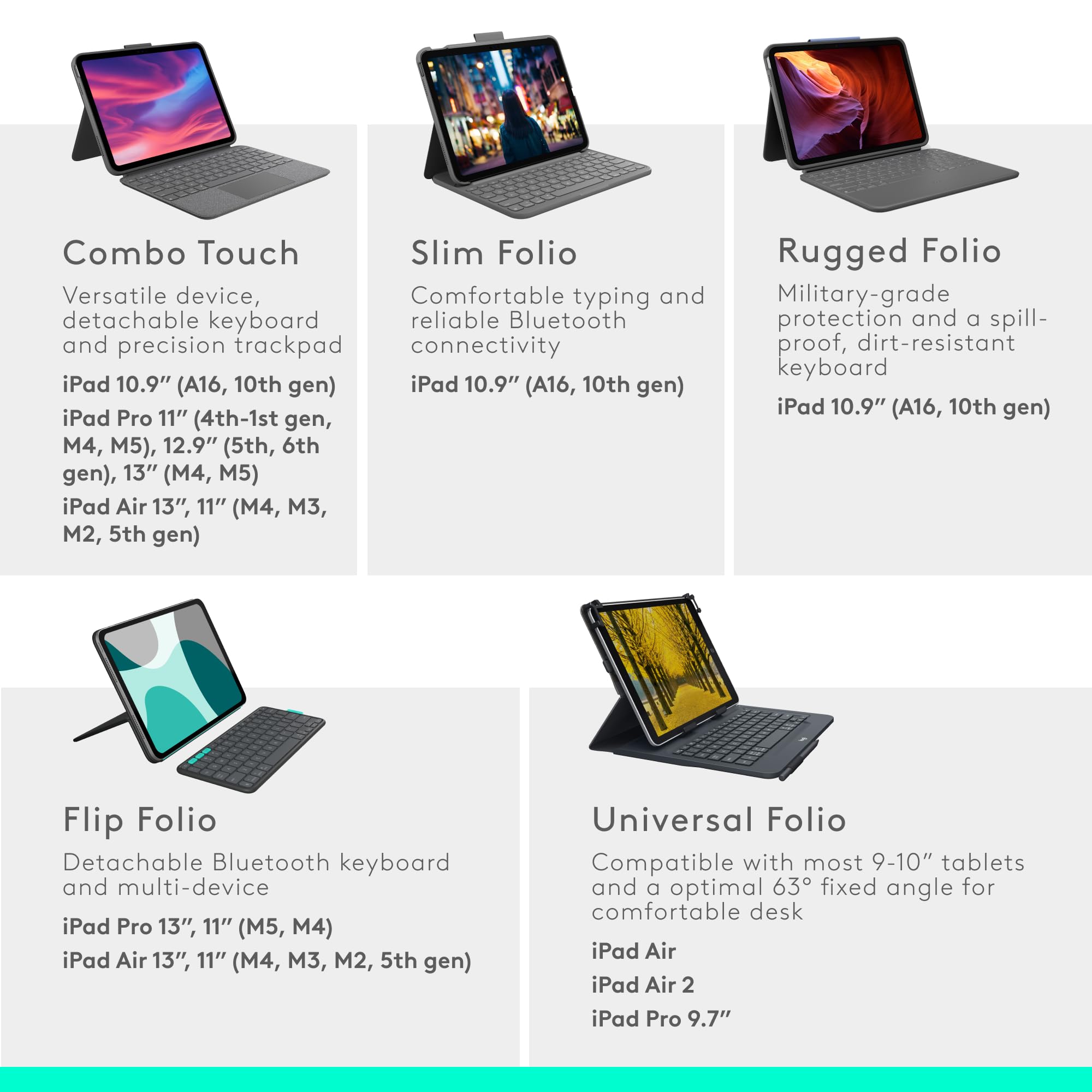 ロジクール Combo Touch iPad Air 11インチ/M2 M3 Logitech Combo Touch iPad Air 11-inch (M2 & M3), iPad Air (5th gen