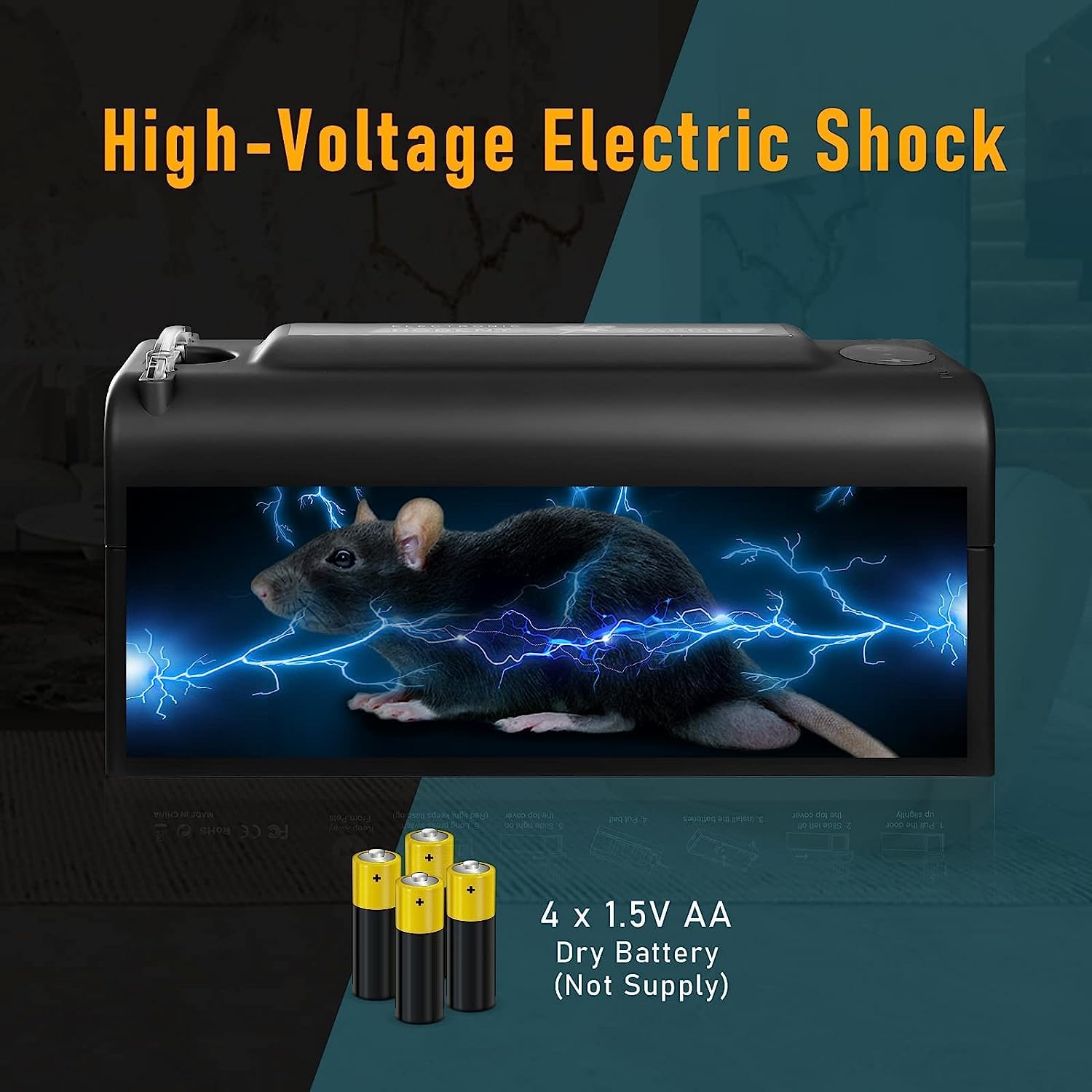Rato eléctrico Rato Fuerte doméstico Puerta de Escape Interior eficiente Reutilizable Humanos Rato exterminador Rato eléctrico Choque en el Garaje del hogar