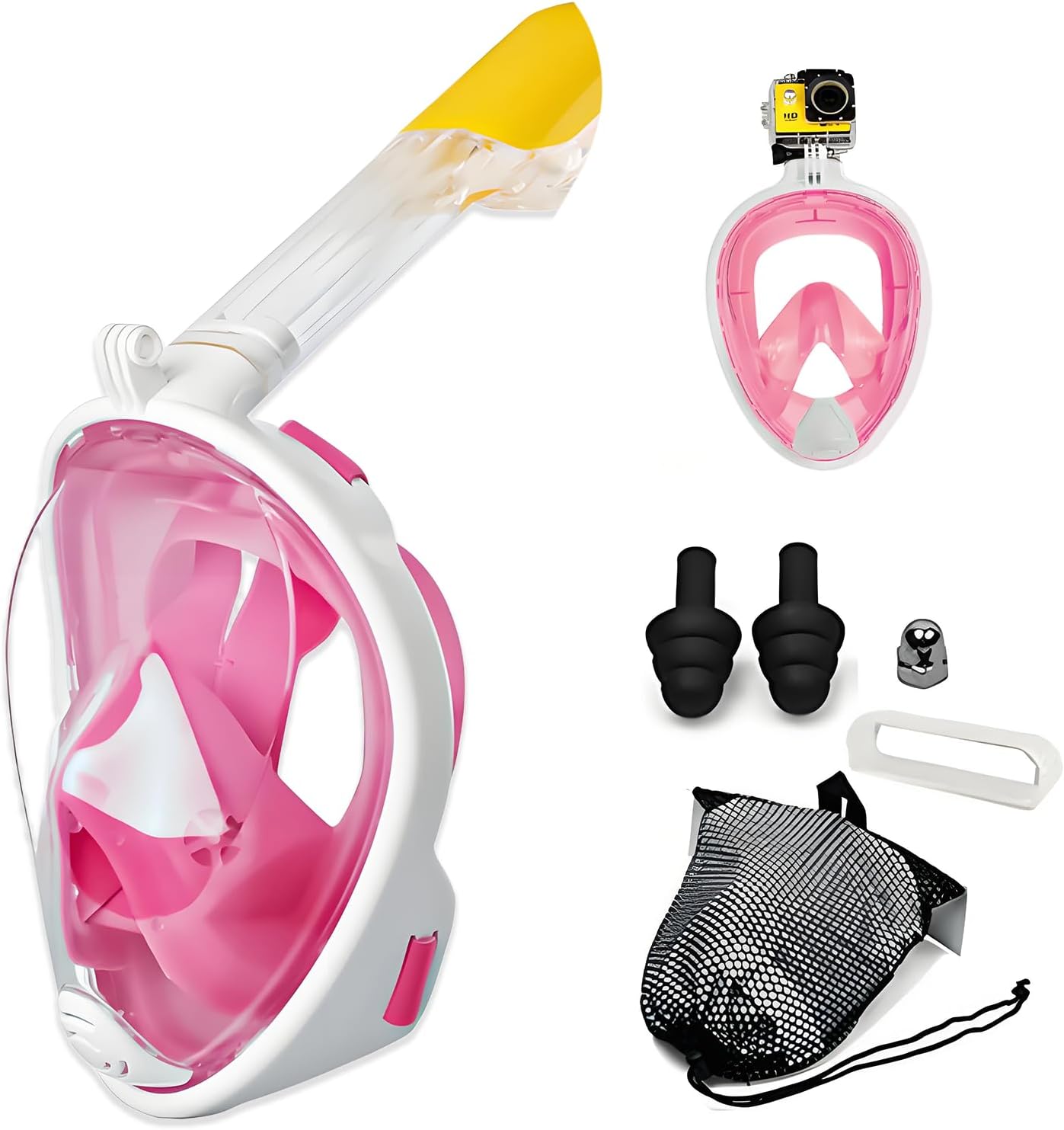 Full Face Dry Snorkeling Mask, Suitable for Beginners Snorkeling Equipment, Free Breathing, 180 Degree Panoramic View, Anti Fog and Leak Proof, It’s The Best Gift for Summer.