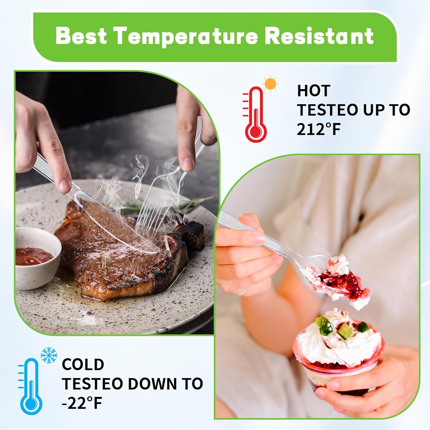 7.1" Extra Plastic Forks Heavy Duty, 120 Count Premium Disposable Forks Bulk, Heat Resistant & BPA-Free, Solid and Sturdy Clear Forks for Parties, Catering, Events and Everyday Use - Image 4