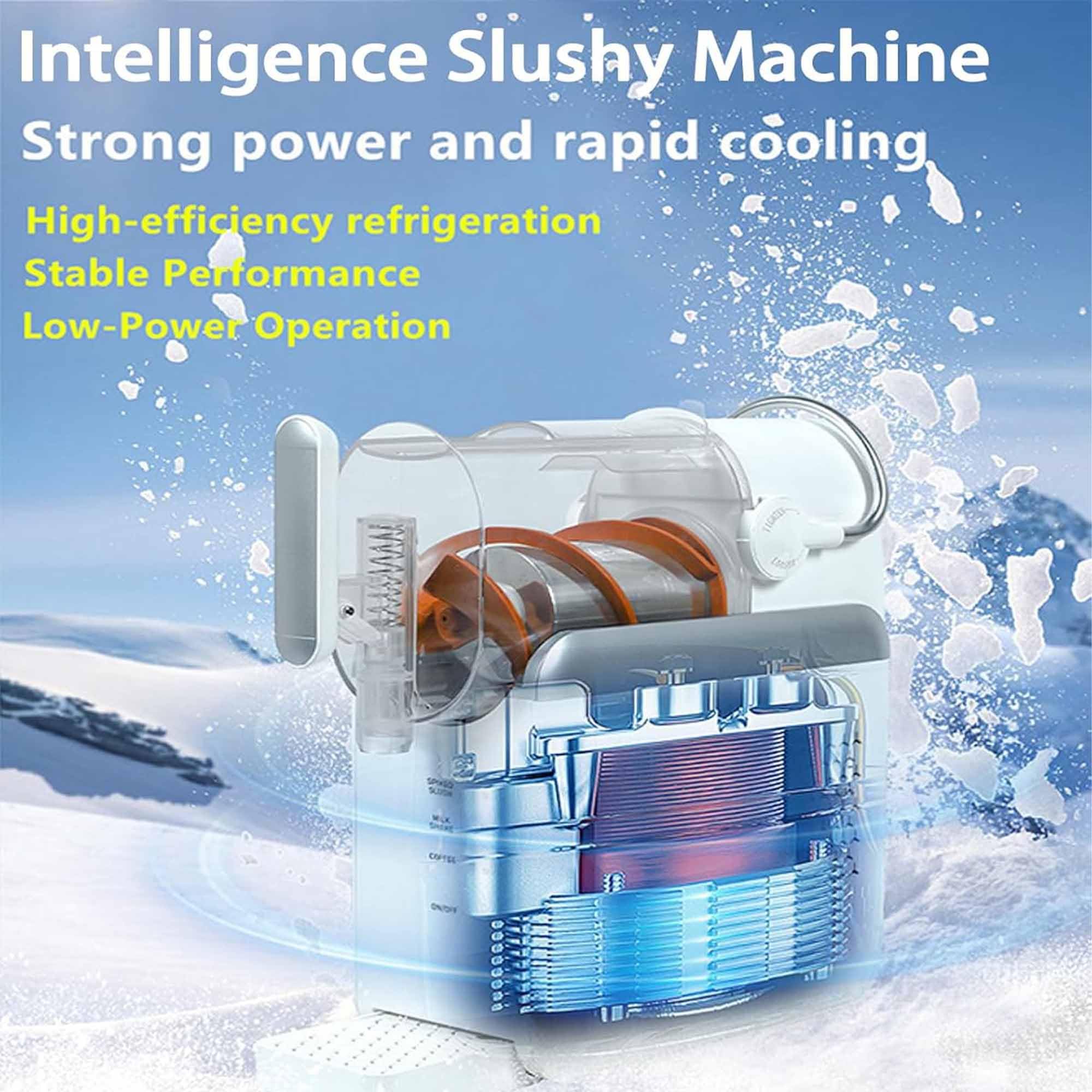 Máquina De Granizado De 2l, Máquina De Granizado Eléctrica De 240w Con Modos Multifuncionales, Control Táctil Inteligente, Limpieza Con Un Clic, Fabricante Profesional De Bebidas Con Hielo white