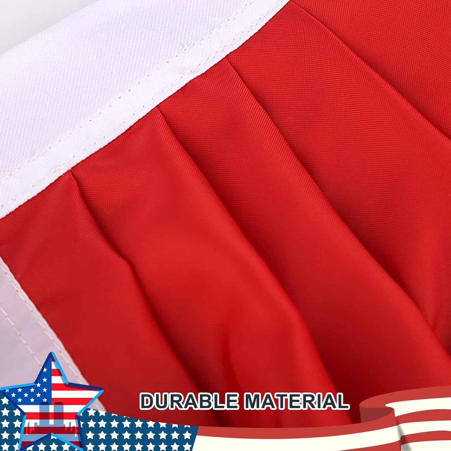 4th of July Flags Decorations Outdoor 3PCS 3x6 FT USA Buntings American Pleated Fan Flags for Patriotic Veteran's Day, Independence Day, Memorial Day