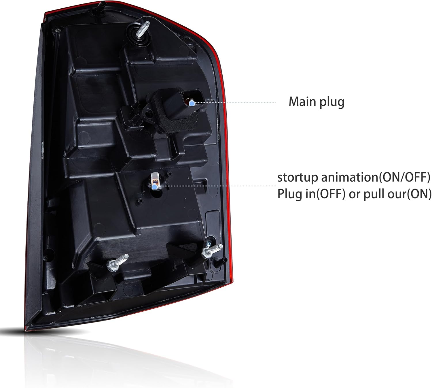 VLAND LED Tail Lights Assembly Fit for 2011-2014 Chrysler 300, Rear Lights with Dynamic Startup Animation DRL, Smoked