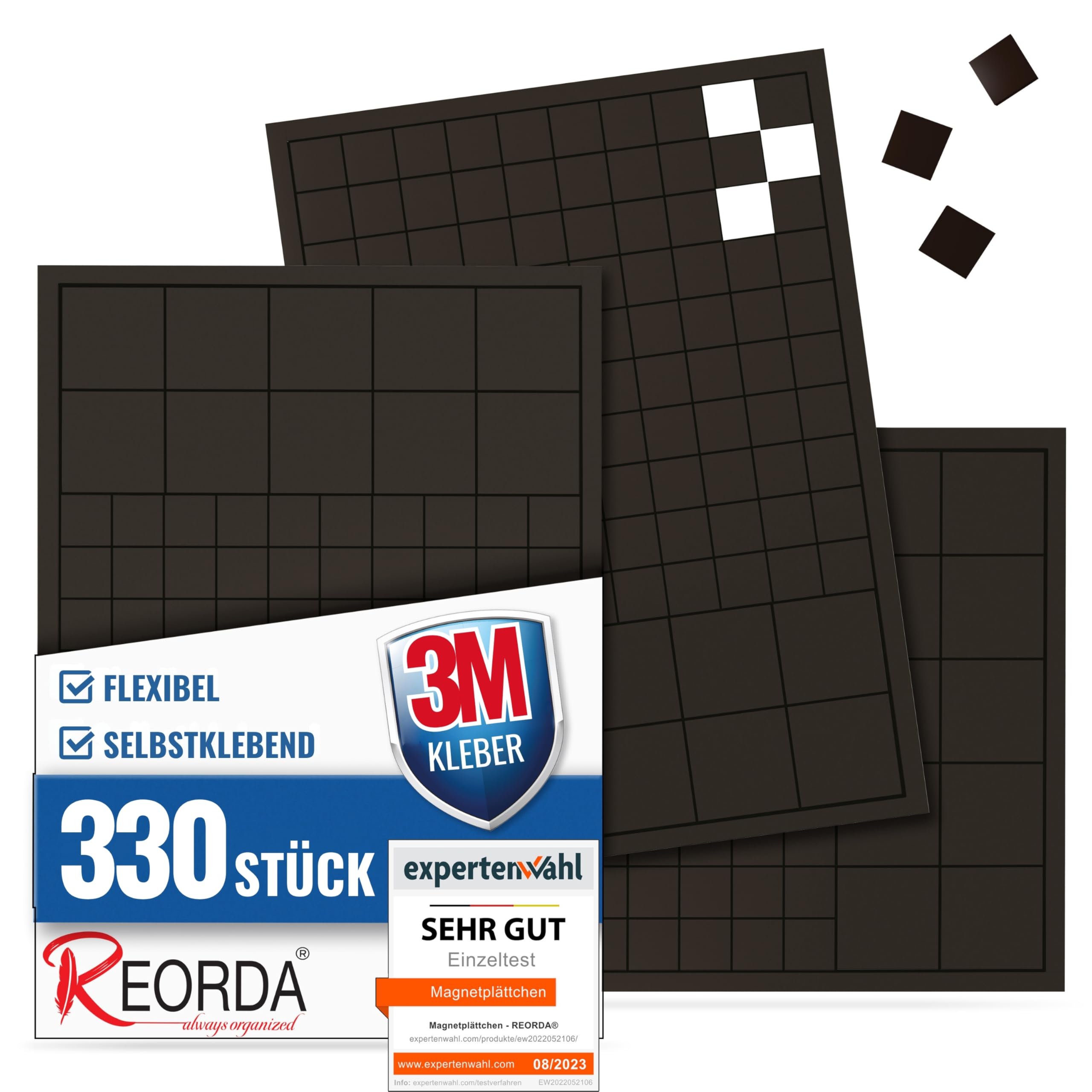 Film Magnétique Autocollant Reorda - Lot De 5 Feuilles Adhésives Puissantes 3M - Pour Bricolage, Frigo, Tableau, Affiches, Découpe DIY